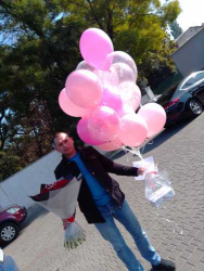 Доставка по Україні - Мікс повітряних кульок "Для коханої"