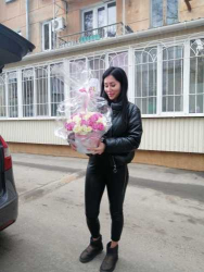Delivery in Ukraine - 51 rose in a box "A gentle kiss!"