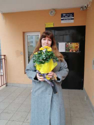 Доставка по Україні - Роза жовта декоративна в горщику
