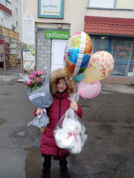 Доставка по Україні - Повітряні гелієві кулі "Happy Birthday"