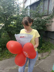 Доставка по Украине - Букет красных роз "Лагуна"