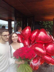 Доставка по Украине - Фольгированный шар сердце "Металлик Red"