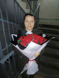Европейский букет из 51 красной розы - быстрая доставка от ProFlowers.ua