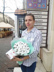 Delivery in Ukraine - Bouquet with cotton "Strict"