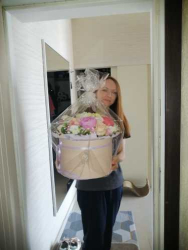 Delivery in Ukraine -  Peonies in box "Charm"