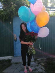Delivery in Ukraine - Multicolored helium balloons by the piece