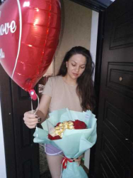 Delivery in Ukraine - Air helium ball «I love you»
