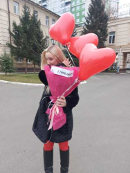 Доставка по Украине - 3 гелиевых шарика "Love"