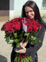 101 червона троянда - швидка доставка з ProFlowers.ua
