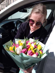 Delivery in Ukraine - 51 multi-colored tulips