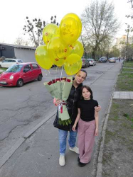 Доставка по Украине - 3 гелиевых шарика (смайлики)