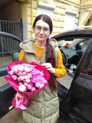 Доставка по Україні - Букет піоноподібних троянд "Містика"