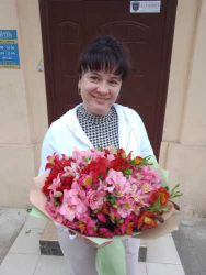 Delivery in Ukraine - Bouquet of alstroemerias "Watercolor"