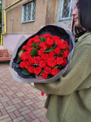 Delivery in Ukraine - European bouquet of 51 red roses