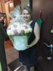 Delivered in Kiev 51 rose in a box "A gentle kiss!"