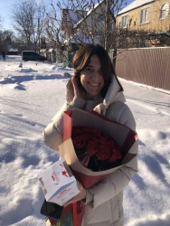 Доставили в Висбадене 25 красных роз "Влюбленность"