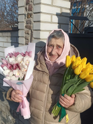 Доставка по Украине - Букет разноцветных орхидей