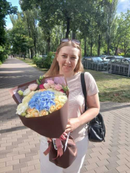 Доставили в Запорожье Букет с гортензией "Вдохновение"