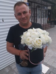 17 пионов в коробке - купить в магазине цветов ProFlowers.ua
