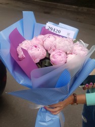 Order with delivery - 21 peony "Gentle kiss"