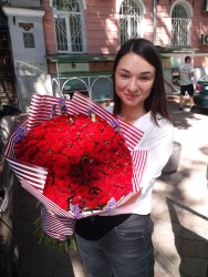 Доставка по Украине - Букет цветов "Пылкие чувства"