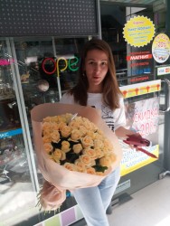 Bouquet of cream roses "Amelia" - buy at flower shop ProFlowers.ua