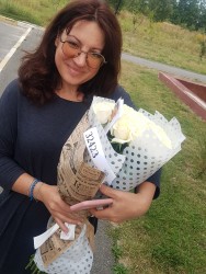 Букет білих троянд "Перламутр" - замовити в ProFlowers.ua