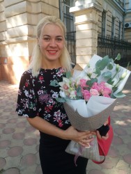 Delivery in Ukraine - Flower arrangement "Two elements"
