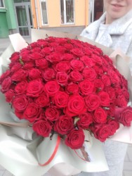 Order with delivery - Bouquet with red roses "Lady"