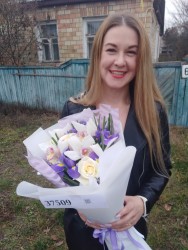 Букет с орхидеями "Нежность" - купить в магазине цветов ProFlowers.ua