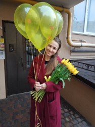 Доставка по Україні - Жовтий тюльпан поштучно