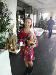 25 красных роз в коробке "Влюбленность" - купить в магазине цветов ProFlowers.ua