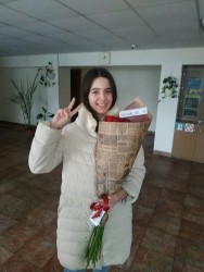 Доставка по Украине - 15 красных роз