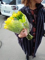 Order with delivery - Bouquet "25 yellow tulips"
