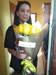 Букет з жовтих тюльпанів "Настрій" - швидка доставка з ProFlowers.ua