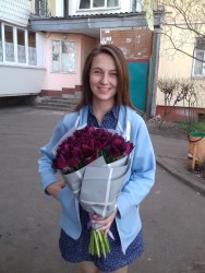 Букет з 25 бузкових тюльпанів - купити в квітковому магазині ProFlowers.ua