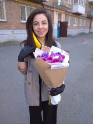 Букет тюльпанів та ірисів "Подих весни" - замовити в ProFlowers.ua