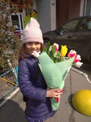 Доставка по Україні - Тюльпани "Весняні ноти!"