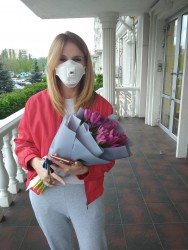 Delivery in Ukraine - Bouquet of 25 lilac tulips