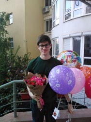 Delivery in Ukraine - Bouquet of spray roses "Colors of Love"