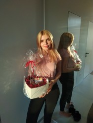 Delivery in Ukraine - Red roses in a box "St.Valentine's Day"