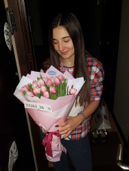 Order with delivery - Bouquet of tulips "Pink mood"