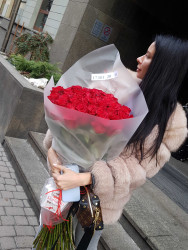 Order with delivery - 51 giant imported red rose