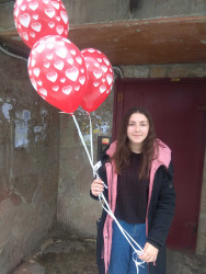 3 красные воздушные шарика с сердцами - купить в магазине цветов ProFlowers.ua