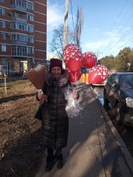 5 красных воздушных шаров с сердцами - быстрая доставка от ProFlowers.ua