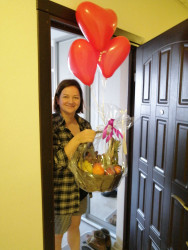 Order with delivery - Fruit basket "With all my heart!"