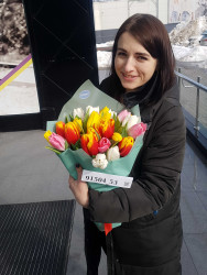 25 барвистих тюльпанів - замовити в ProFlowers.ua