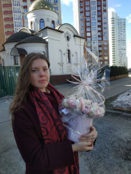 Доставка по Украине - Тюльпаны коробке "Апрельское солнце"