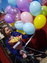 25 разноцветных гелиевых шариков - быстрая доставка от ProFlowers.ua