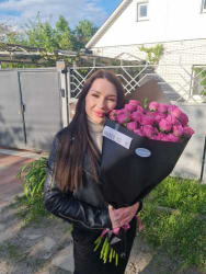 Delivery in Ukraine - Bouquet of roses Misty Bubbles "Intuition"